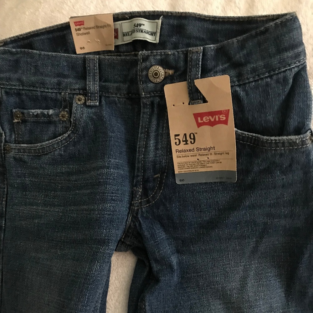 NWT Boys Levi 549 Relaxed Straight Jeans Gold Dust